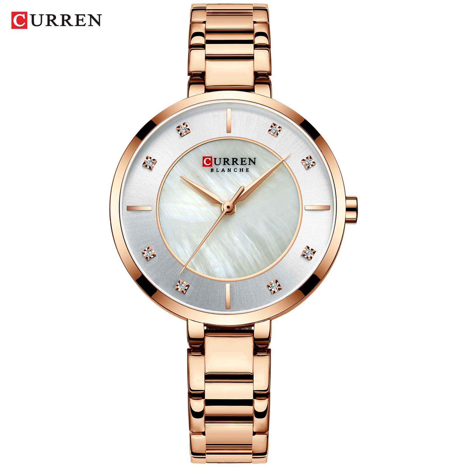 Curren/�����9051Ůʿ�ֱ�ʱ�г�����Ʒ��ʯӢ��С���̷�ˮ���