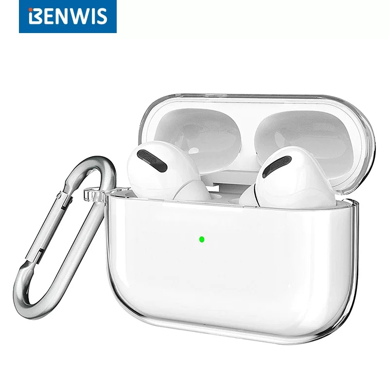 Apple, совместимые прозрачные наушники, беспроводной защитный чехол, Bluetooth