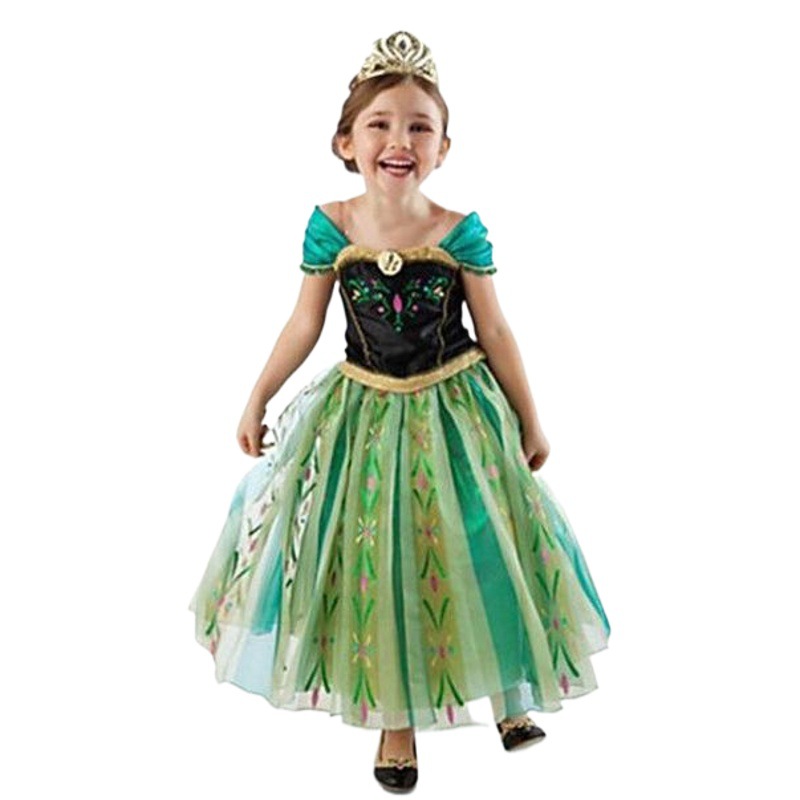 Frozen vestido de princesa Anna Frozen ropa para niños ANAN vestido de princesa Anna vestido de rendimiento