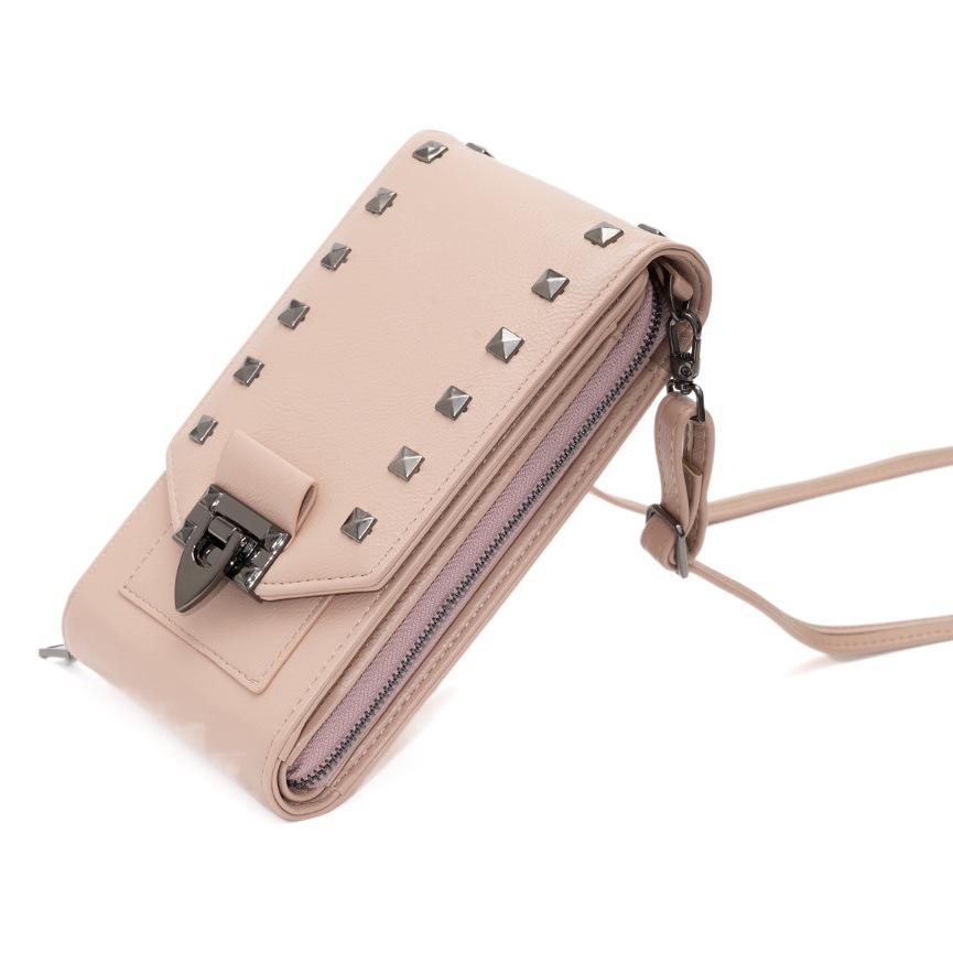 Bolsa 2024 nuevo diseño de nicho remache Diamond-Embedded bolsa de teléfono móvil mini bolsa de mensajero del hombro de las mujeres