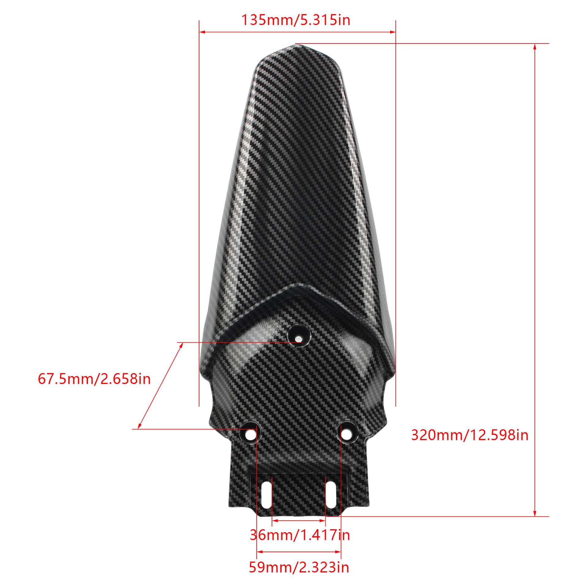 Suitable for Talaria Mx3/Mx4 Electric Off-Road Motorcycles Carbon Fiber Rear Cover Fender Rear Mudguard