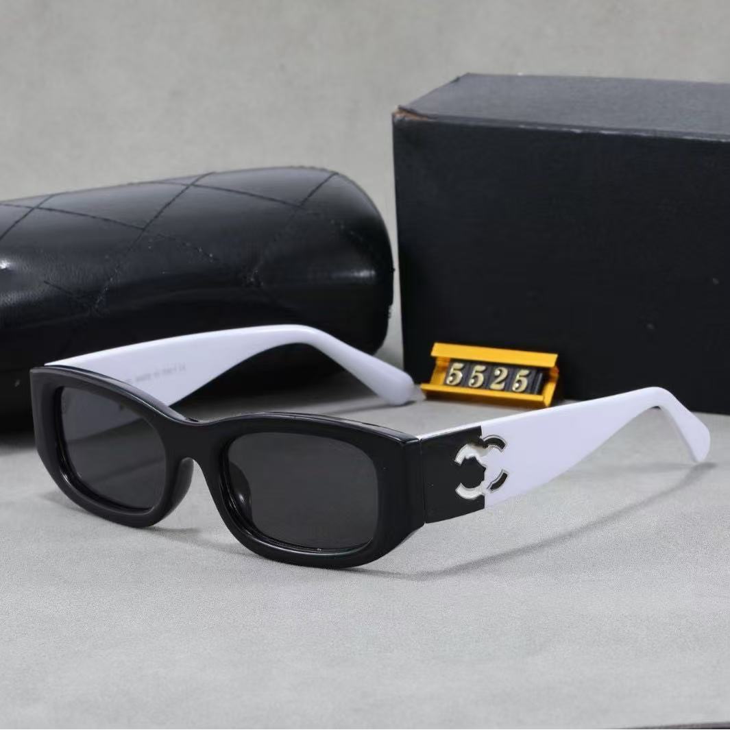 26 Years New Style Chanel-Inspired Black and White Panda Women's Fashion Versatile Personality Sunglasses Uv Protection Wholesale 5525