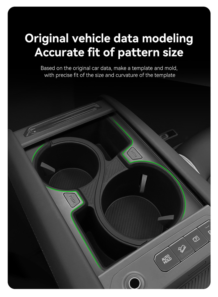 Suitable for 24-25 Kia Ev9 Central Control Water Cup Cover Protection Anti-Slip Mat Car Supplies Special Modification Accessories