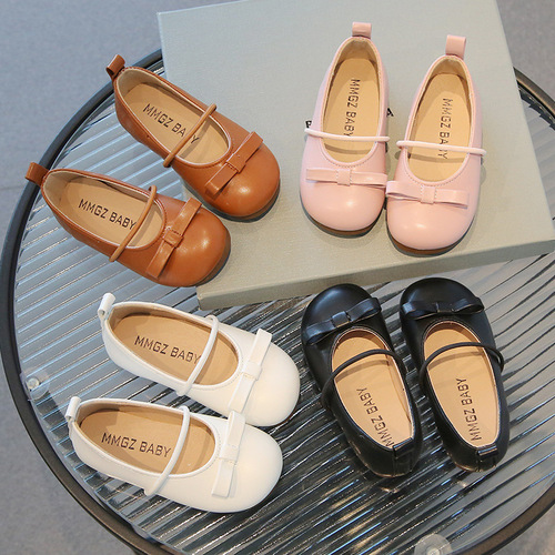 Candy-colored sweet girls' leather shoes, children's soft-soled shallow shoes, cute children's princess shoes, spring and autumn children's shoes, trendy