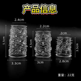 浮点龙珠锁精套水晶狼牙套包皮阻复锁精环情趣玩具成人性用品批发