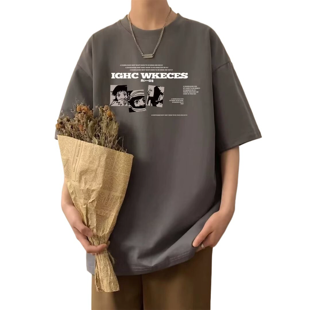 Trend design T-shirt, with short sleeve, trend of season, loose fit, American style