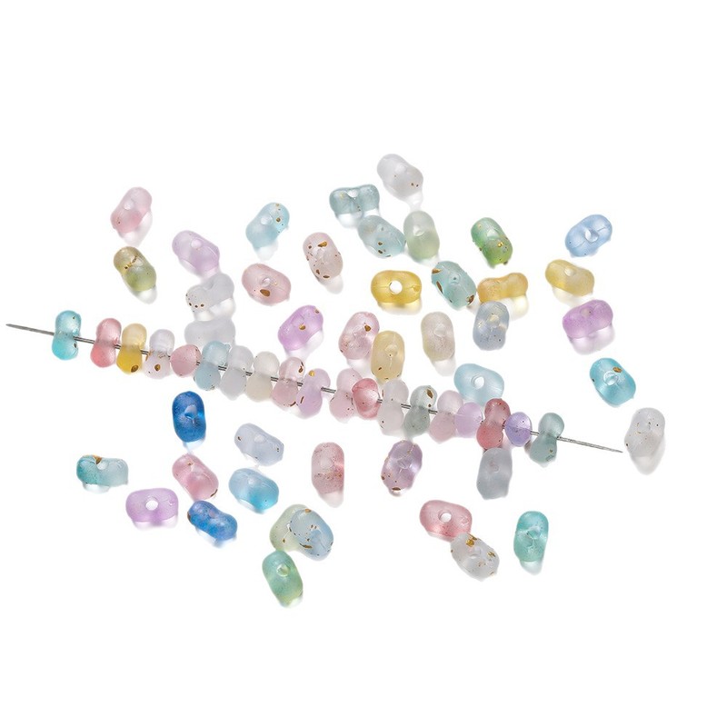 4*6mm磨砂洒金花生珠彩色花生珠 diy亚克力米珠散珠串珠材料批发|undefined