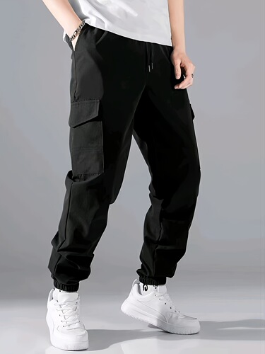 Men's Casual Cargo Pants Chic Street Style Drawstring