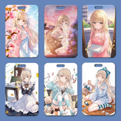 椎名真晝卡套批發塑料滑蓋學生校牌飯卡胸牌小卡通工作證卡套門禁