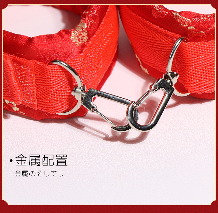 Jiuai Adult Bondage Set with Handcuffs, Webbing and Metal, 7-Piece Bed Restraint Kit — detail image 11