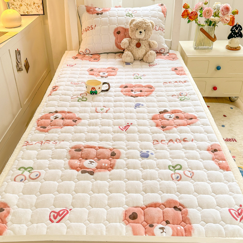 Colchón de terciopelo de leche grueso 2025 nuevo dormitorio estudiantil colchón de cama individual especial colchón de terciopelo de invierno y otoño