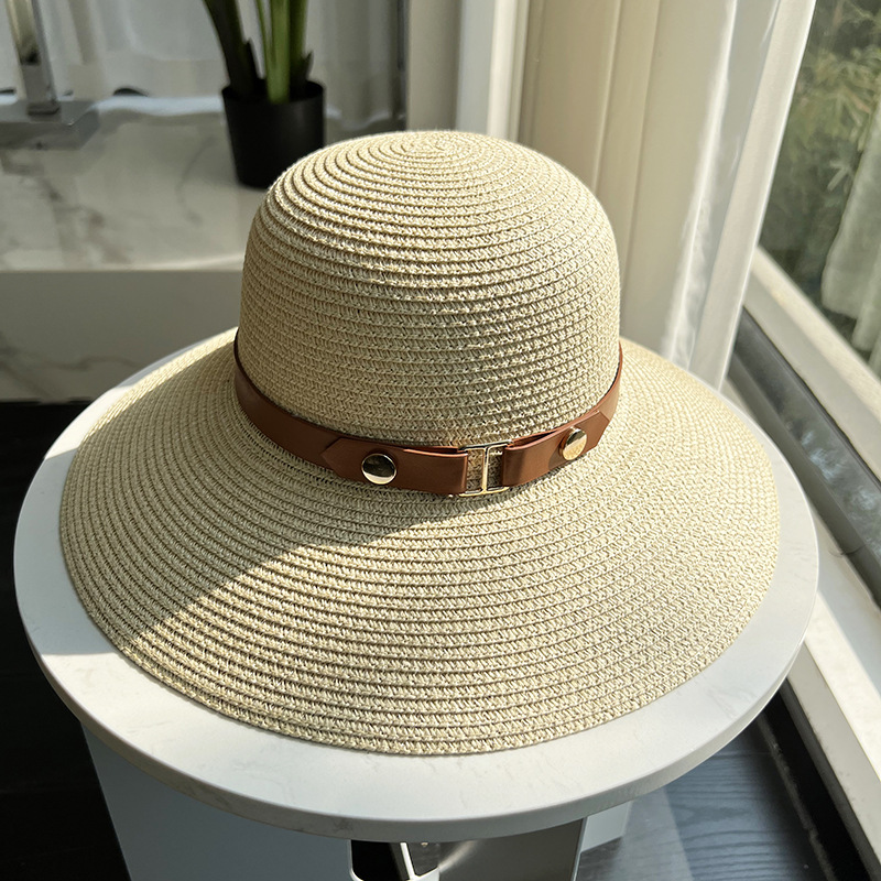 Sombrero de ala grande de verano para mujer sombrero de paja playa casual sombrero para el sol protección UV sombrero para el sol moda todo fósforo sombrero de pescador
