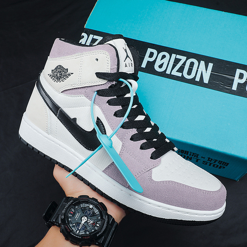 Zapatos de baloncesto de caña alta para hombre AJ Air Force One Pareja Zapatillas casuales Primavera y otoño Estudiantes de secundaria Zapatillas de moda juvenil