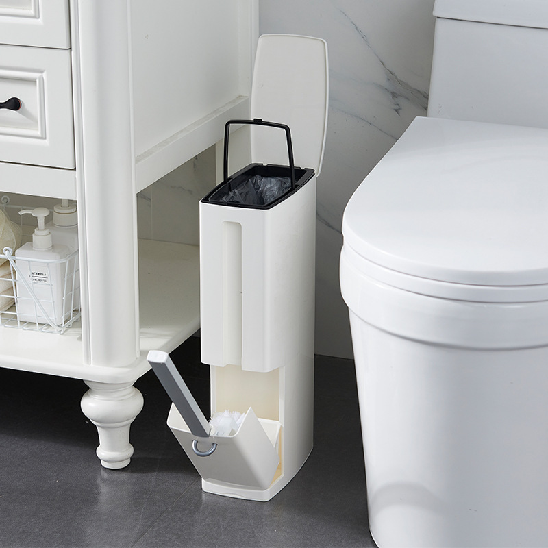 Japanese Trash Can Household Toilet Narrow Slit Toilet Brush Integrated suit Toilet Slit Toilet Cleaning Brush