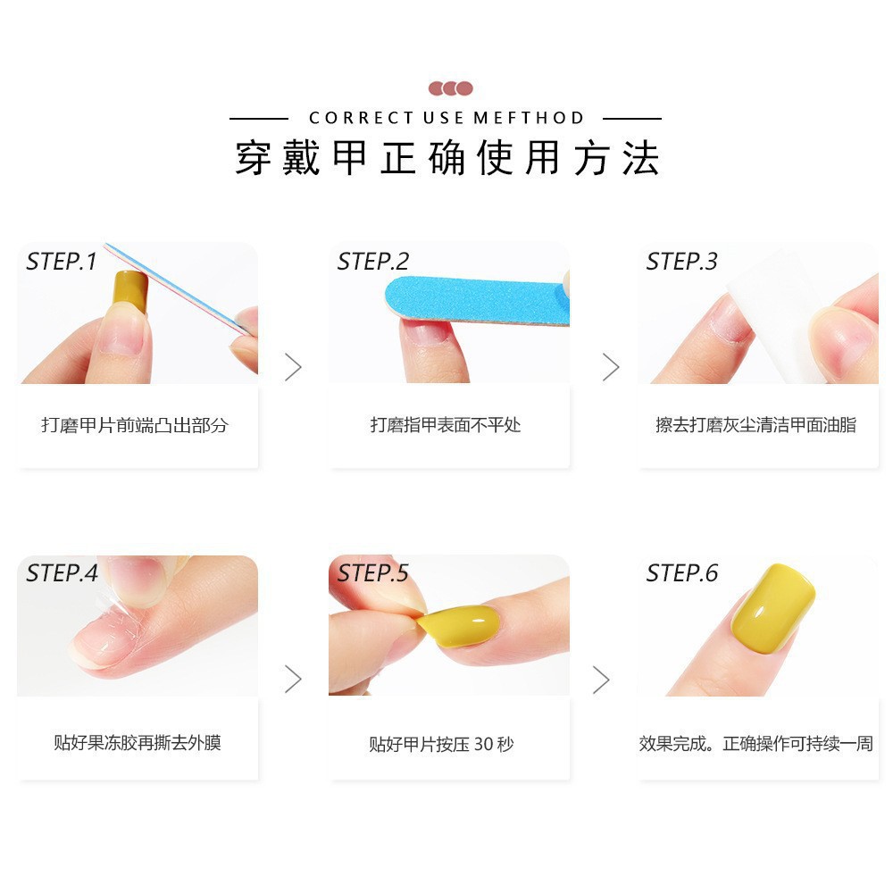 Mediano y largo de cabeza redonda uvas púrpura manicure productos terminados parches de uñas falsas para usar 24 piezas de manicure desmontable.