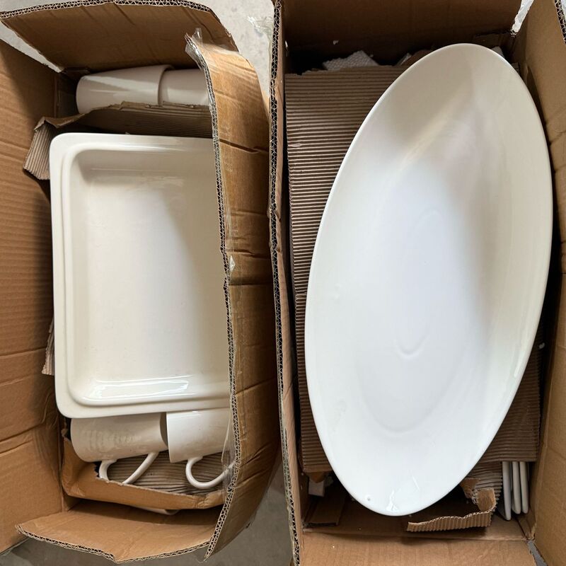 Extra Large White Ceramic Ceramic Cross-Border Hot-Selling Ceramic Tableware Hotel Home Western Dinner Plate Steak Plate