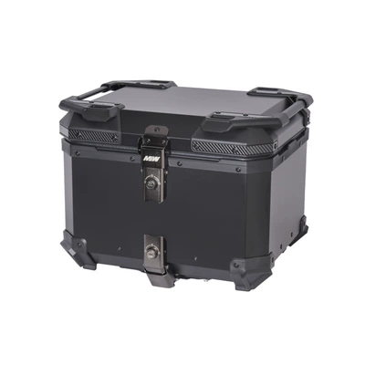 45L55L65Lmjw Supreme Edition Quick Release Motorcycle Aluminum Alloy Tail Box Electric Vehicle Trunk Storage Waterproof Box (Motorcycle trunk) - 45l02-flat-anodized-black-hydrographic-film-supreme-edition