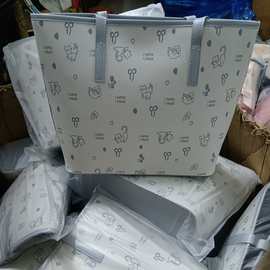 可爱卡通托特包包2025新款大容量印花通勤少女百搭单肩无手提包
