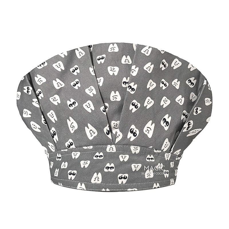 Un gran número de en stock de gama alta de algodón impreso tapa de cirugía oral dental hembra doctor enfermera Pelo Largo cerrado dedo del pie gorra mullida
