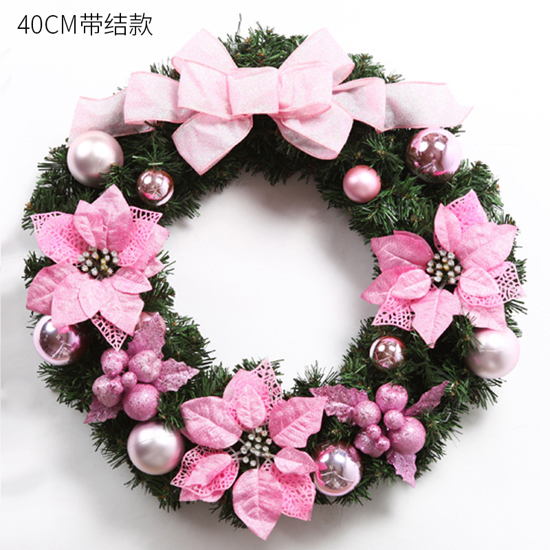 Decoraciones de navidad 50CM guirnalda de navidad decoración de la ventana colgante de navidad de oro decoración al por mayor transfronteriza