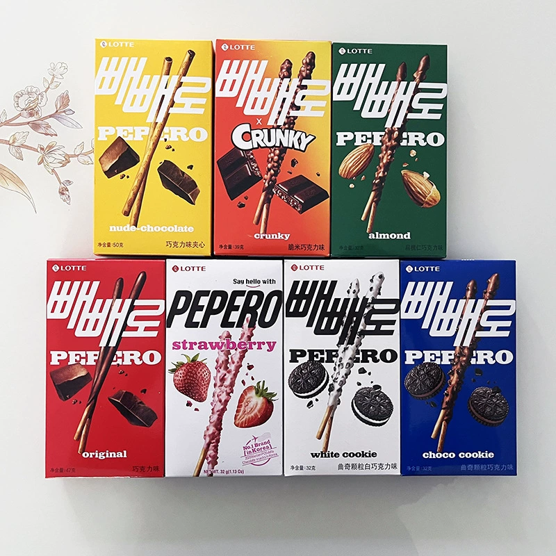 Закуска печенье Южная Корея Lotte миндаль шоколадный батончик 32G пирог ворс клубника хрустящий рис офис