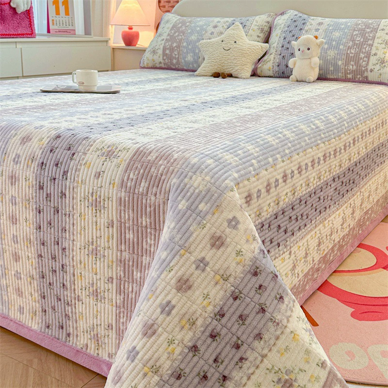 Keep warm set, quilted sheet, winter mattress for bed, increased thickness, 3 piece set