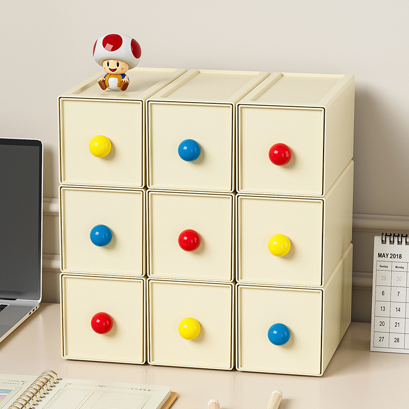 La Caja de almacenamiento de escritorio de oficina de dopamina se puede superponer para almacenar armarios, papelería, estudiantes, cajones cuadrados y cajas de acabado.