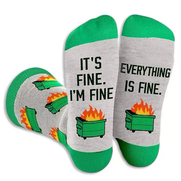 Foreign Trade Amazon Cotton Socks, High-Tube Knitted Casual Sports Socks with Letter Patterns on the Soles, Fun Gift Socks Wholesale
