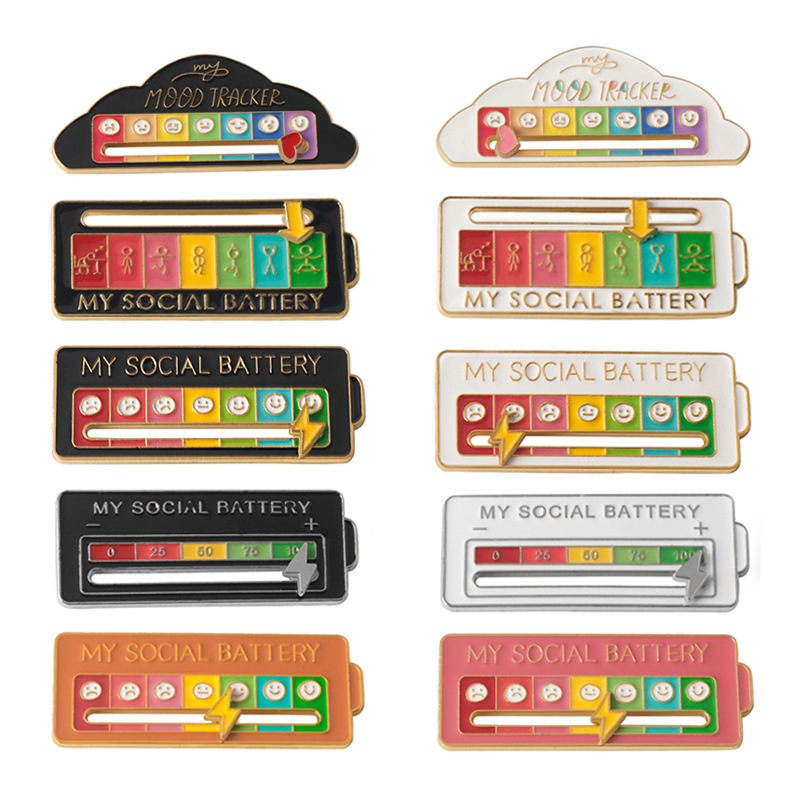 Emotional Conversion Energy Brooch Feeling Emotional Expression Management Badge Mobile Choice Social Power Accessories