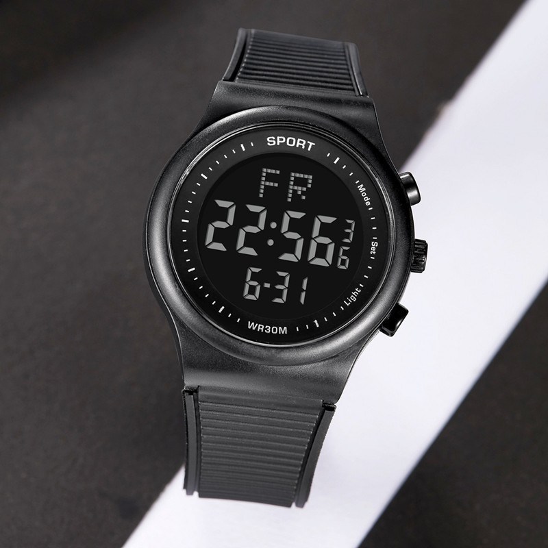 Reloj deportivo de moda masculino y femenino estudiante de secundaria juventud simple moda impermeable luminoso multifuncional reloj electrónico masculino