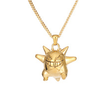 卡通宠物小精灵耿鬼项链嘻哈神奇宝贝钛钢吊坠潮人男女个性配饰品