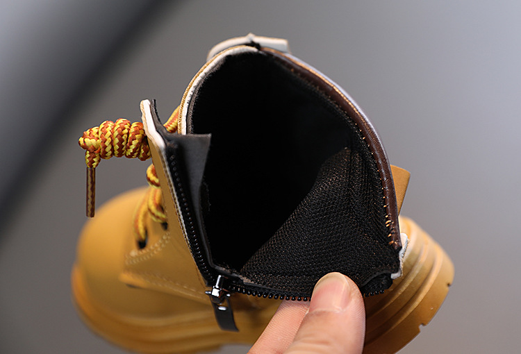 Martin – chaussures pour enfants, bottes courtes décontractées jaunes pour bébés filles et garçons, nouvelle collection automne/hiver 2022_voghion.com