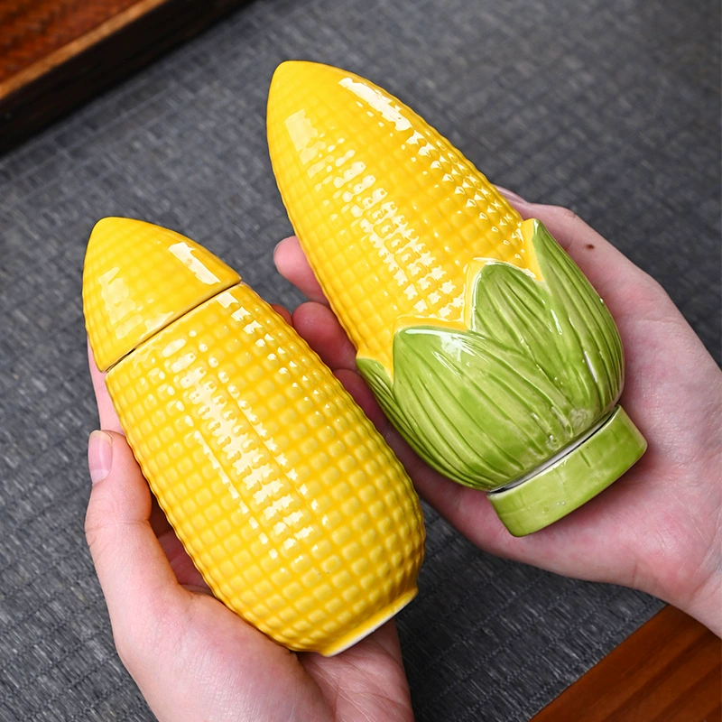 Кукуруза керамические чайные банки керамическая имитация небольшого размера Милая гостиная украшение дома свадебный подарок на открытие