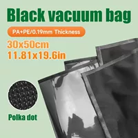 Вакуумный пакет из черной текстуры конопли, светозащитный, утолщенный, 30*50, для пищевых продуктов, орехов, коэкструдированный пакет «инь и ян»