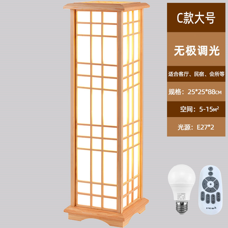 Bambú lámpara de pie de estilo antiguo sala de estar lámparas de Arte de bambú chino Tea Room club japonés Sudeste asiático bambú tejido creativo Lámpara decorativa