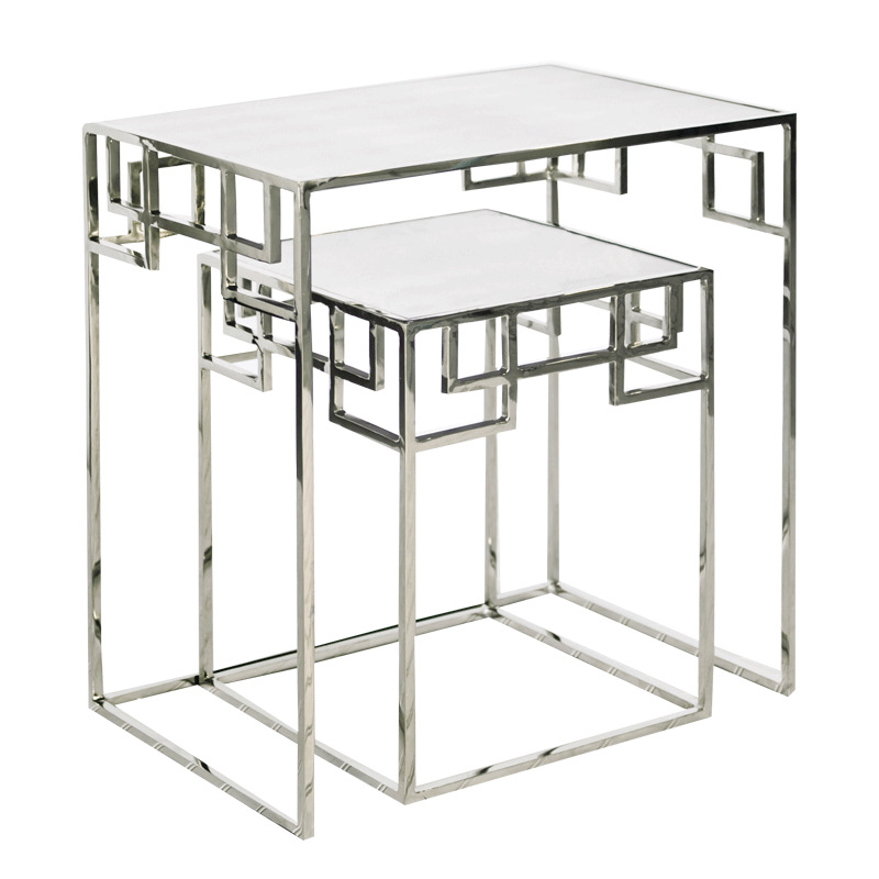 新中式不锈钢组合茶几/软装设计/别墅/酒店/样板房/个性组合茶几|ru