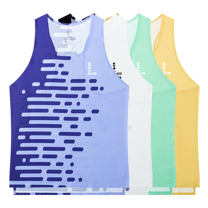 Summer New Sports Vest Men's Athletics Running Marathon Off-road Wind Tunnel Seamless Quick Dry Breathable Sleeveless T-Shirt 
