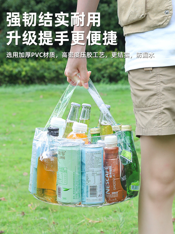手提げ式旅行洗濯袋折りたたみ盆携帯外洗濯使い捨て透明圧縮バケツ洗面洗濯|undefined