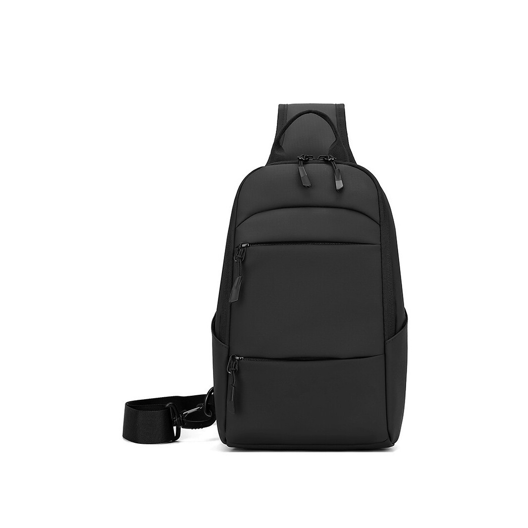 Large-capacity, minimalist, lightweight chest bag for men, nylon fabric, waterproof, new style, suitable for outdoor use as a shoulder bag