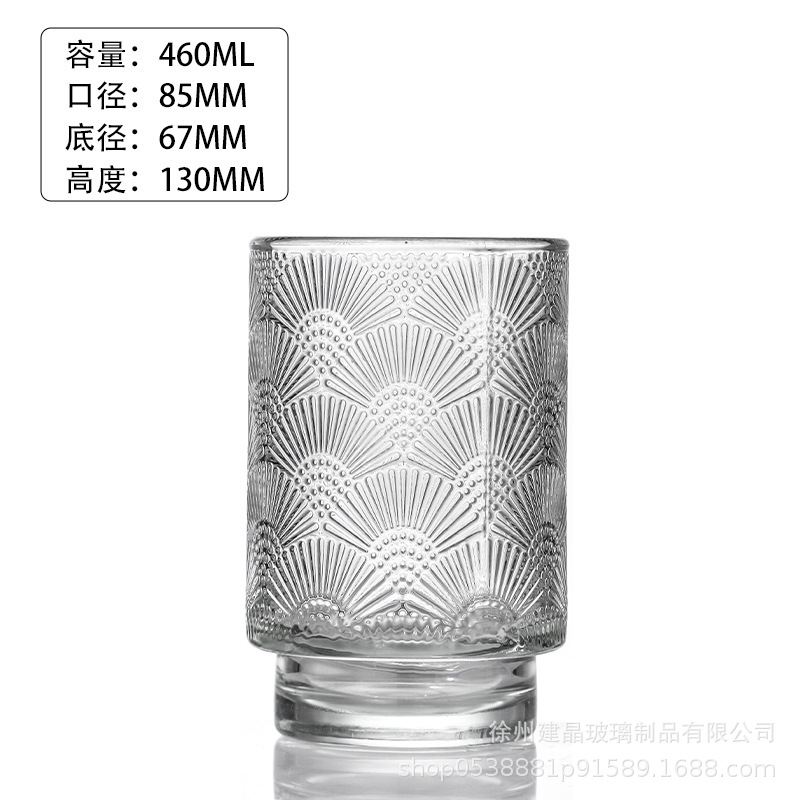 Glas de vela de vidrio transparente grosado gran taza de doble sección cena romántica vela diy candelabro accesorios adornos