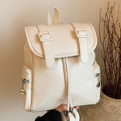 韓版大容量女雙肩包2024新款時尚學生出遊旅行背包高級感休閒書包