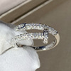 Trend gemstone ring, diamond encrusted, internet celebrity