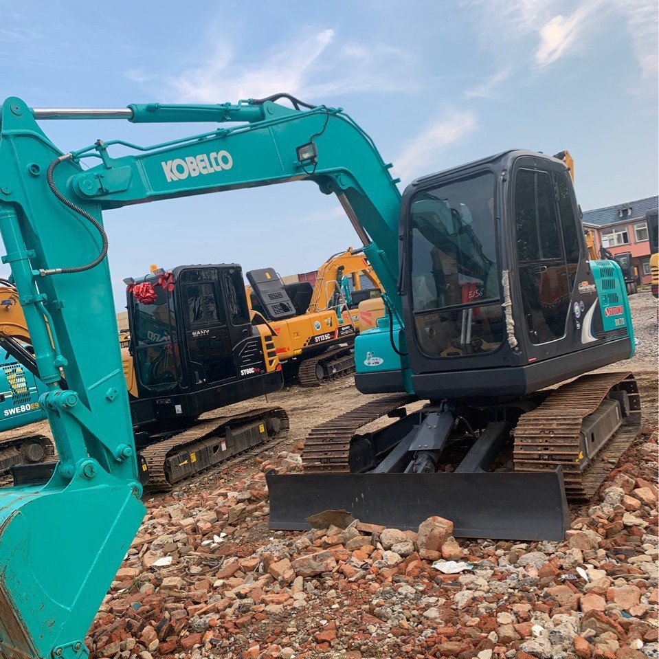 Línea doméstica de exportación logística de segunda mano Shengang 70 excavadora 75 95 excavadora