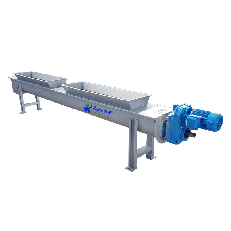 无轴螺旋输送机物料输送  污泥输送设备 水平U型螺旋输送机