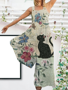 I 72865 Sweet Floral Overalls ����ӡ������ѝ