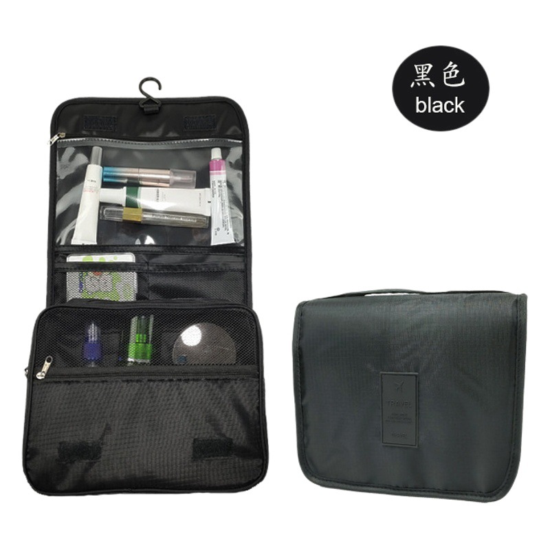Nueva bolsa de lavado de almacenamiento de gancho de viaje plegable bolsa de cosméticos bolsa de almacenamiento de organización portátil fábrica al por mayor