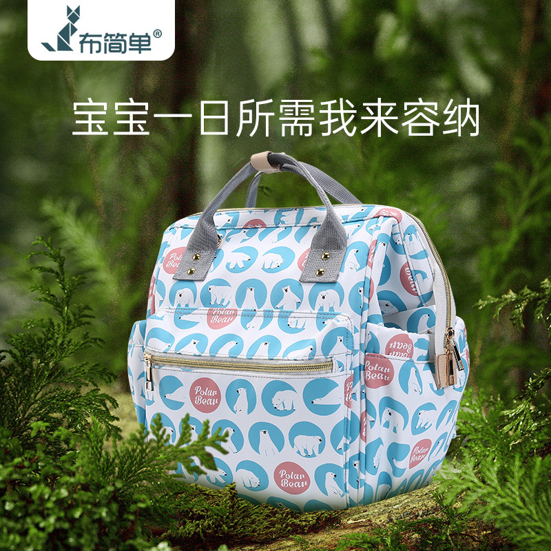 妈咪包现货日韩印花布简单多功能mini防水母婴包产包休闲包防水包