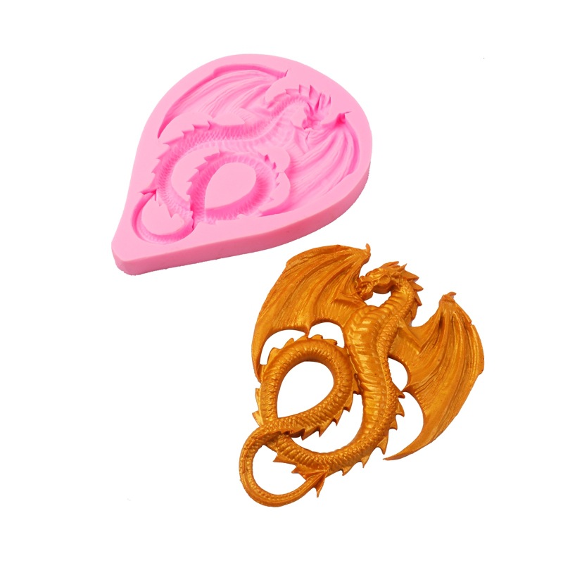 Gran pterosaurus dinosaurio molde de silicona fondant cake molde de hornear molde de decoración de pastel de chocolate