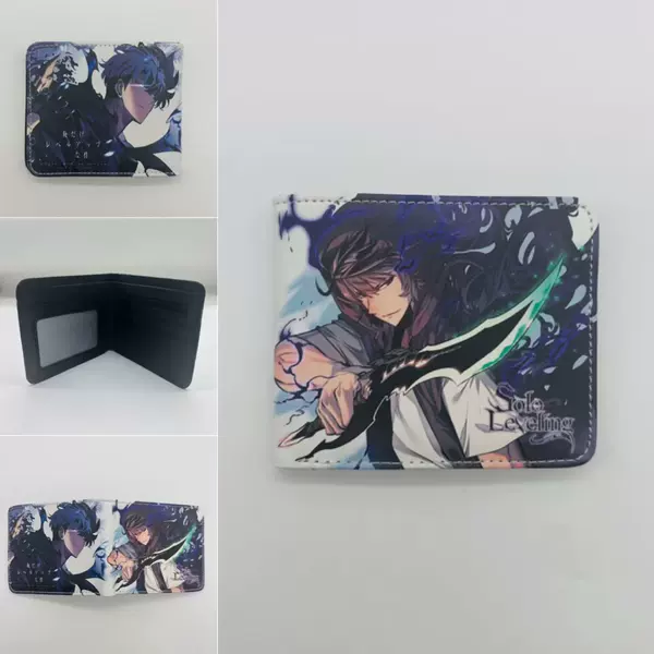 Anime Peripheral I Upgraded the Short Wallet Alone Monster No. 8 Colorful Printed Pu Leather Half-Fold Coin Purse Wallet