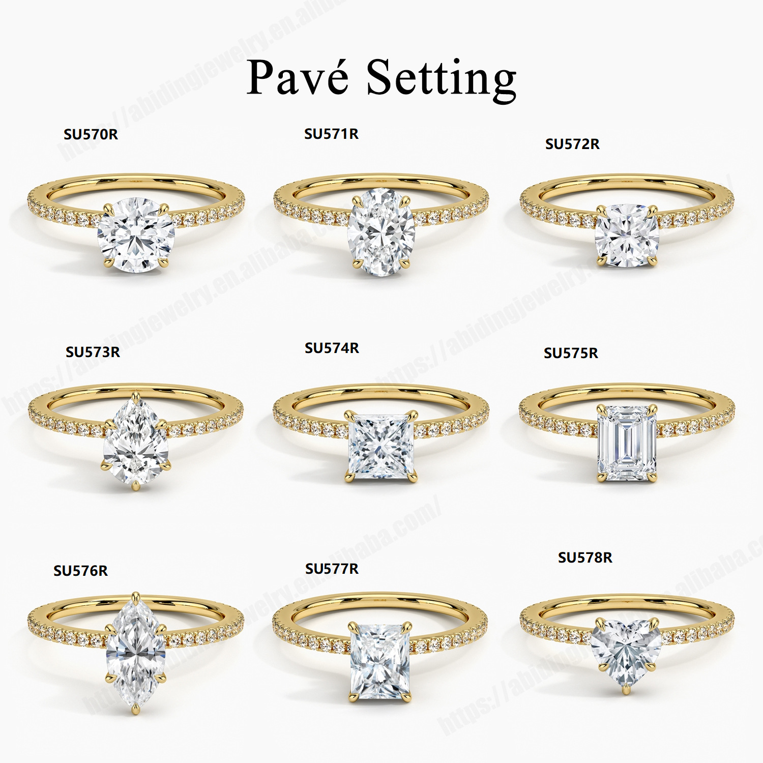 Light Luxury Ins Popular 1/2/3/4/5/6 Carat Wedding Ring Cross-Border High-End S925 Sterling Silver Moissanite Ring for Women